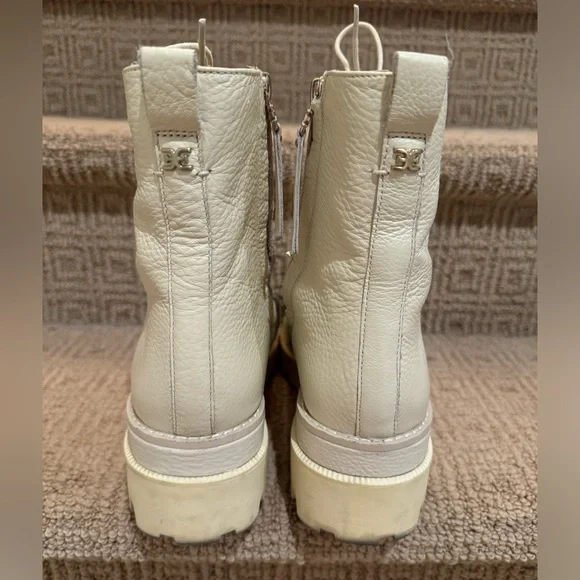 Sam Edelman Garret Platform Combat Boot in Ivory Leather - Picture 5 of 6